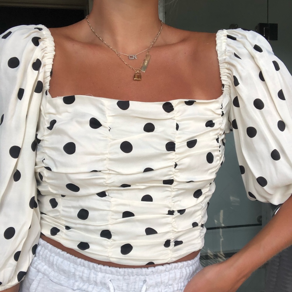 ZARA polka dot top